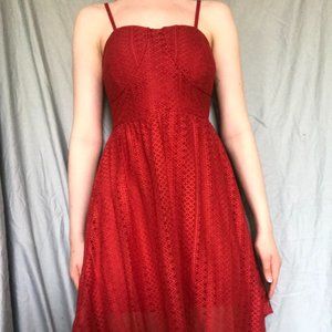 Red Asymmetrical Dress